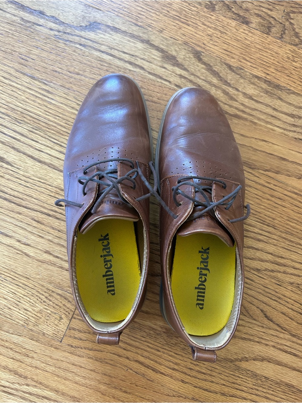 Amberjack Brown Dress Shoes 8 Wide